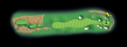 layout for hole 10 at the black mountain golf course