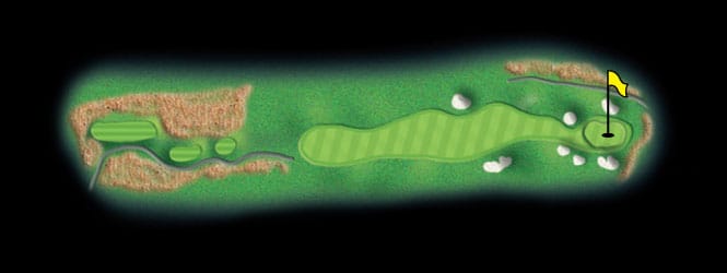 layout for hole 10 at the black mountain golf course
