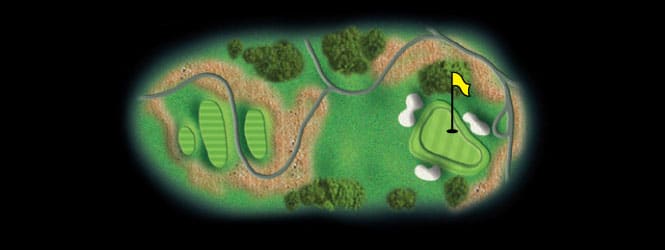 layout for hole 11 at the black mountain golf course