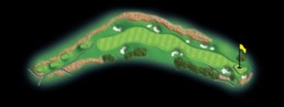 layout for hole 12 at the black mountain golf course