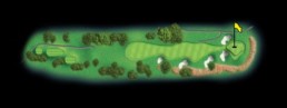 layout for hole 15 at the black mountain golf course
