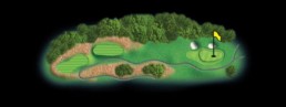 layout for hole 17 at the black mountain golf course