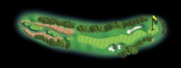 layout for hole 3 at the black mountain golf course