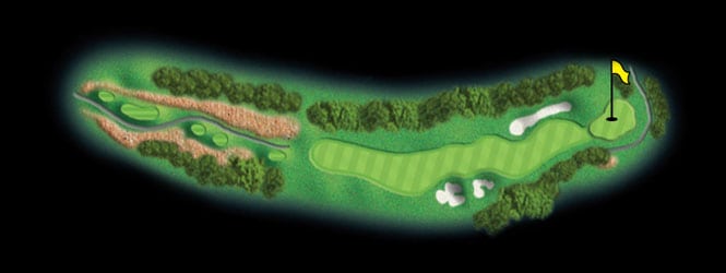 layout for hole 3 at the black mountain golf course