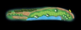 layout for hole 8 at the black mountain golf course